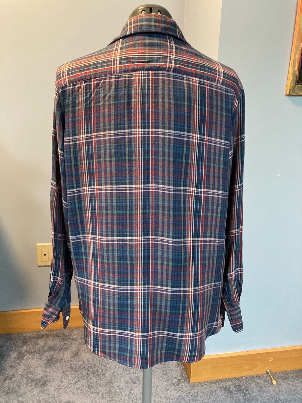 Frank & Eileen Plaid Button-Down Shirt in Navy, Red & Green - Picture 2 of 7